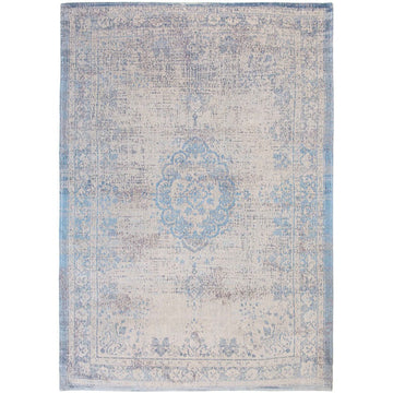 Louis De Poortere Fading World Medallion 9065 Grey Jeans Washable Polyester Flatweave Jeans Blue/Soft Grey/Faded Indigo/Ivory Eco-Rug-Louis De Poortere-Rug Love - The Most Loved Rug Store